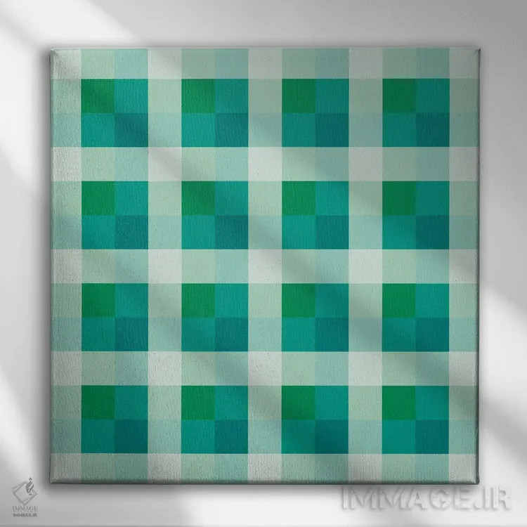 تابلو مدرن توهم رنگ رترو اثر استودیو هنری میهو - نمای روبهرو روی دیوار