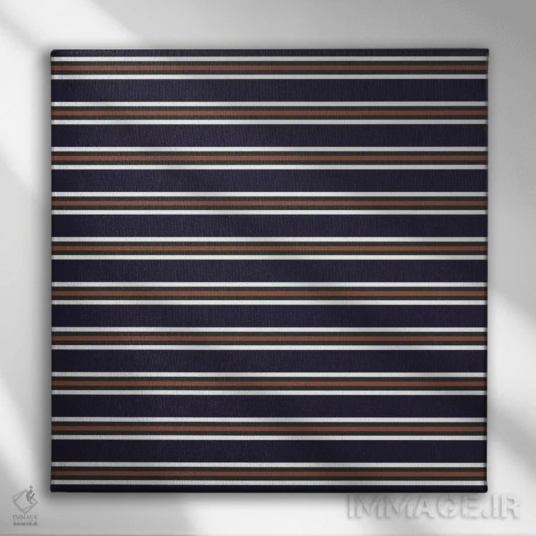 تابلو مینیمال راه راه مینیمال اثر استودیو هنری میهو - نمای روبهرو روی دیوار