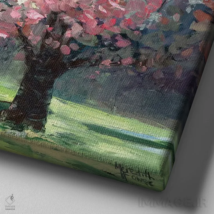 تابلو دکوراتیو پارک نانا گلن اثر مردیت هاوس - نمای نزدیک بافت بوم