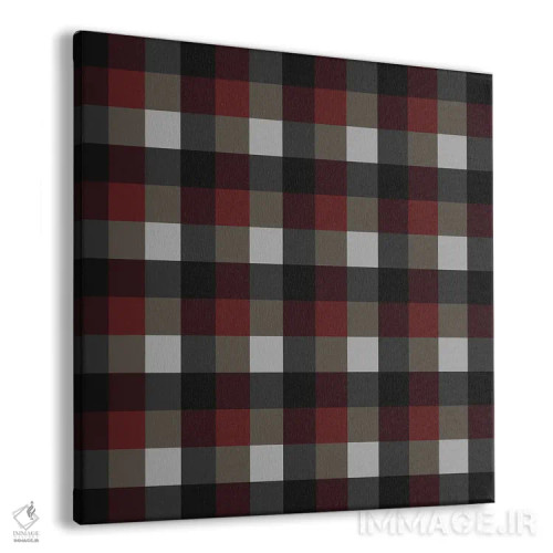 تابلو مدرن پارچه چهارخانه قدیمی اثر استودیو هنری میهو - نمای پرسپکتیو محصول