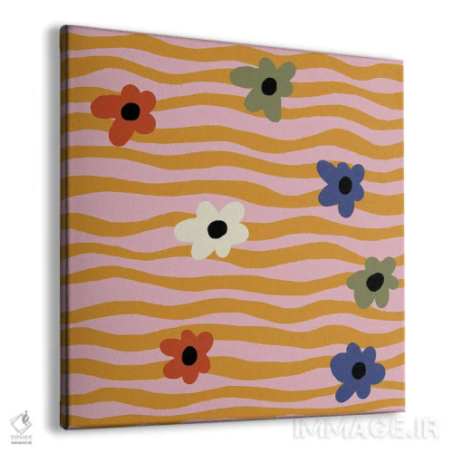 تابلو مدرن ستاره گل دار چشمک زن اثر استودیو هنری میهو - نمای پرسپکتیو محصول