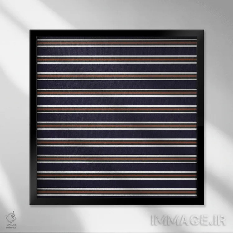 تابلو مینیمال راه راه مینیمال اثر استودیو هنری میهو - نمای قابدار مشکی