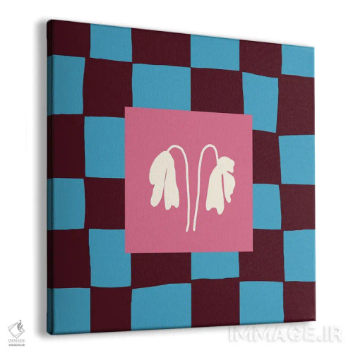 تابلو مدرن "کنار هم در صفحه شطرنجی" اثر استودیو هنری میهو - نمای پرسپکتیو محصول