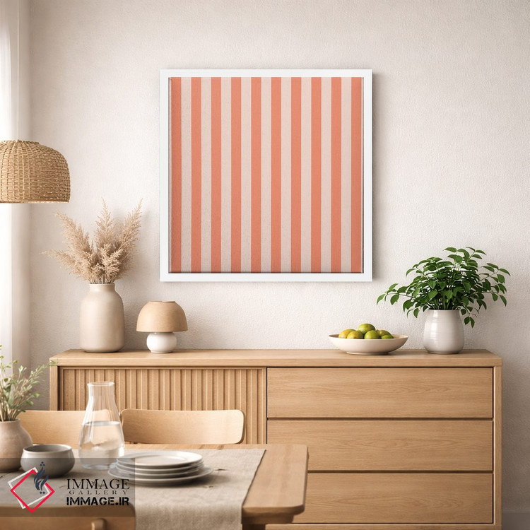 تابلو مینیمال "خطوط نارنجی بچگانه" اثر استودیو هنری میهو - D1W