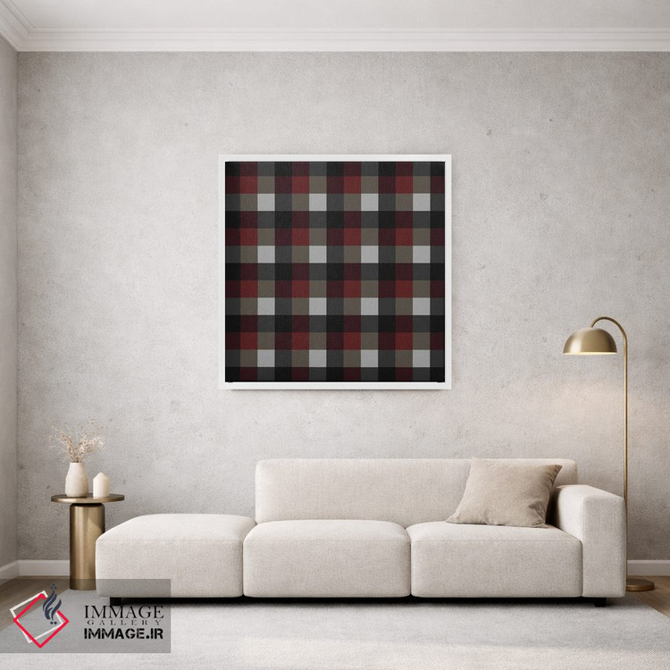 تابلو مدرن پارچه چهارخانه قدیمی اثر استودیو هنری میهو - D1W