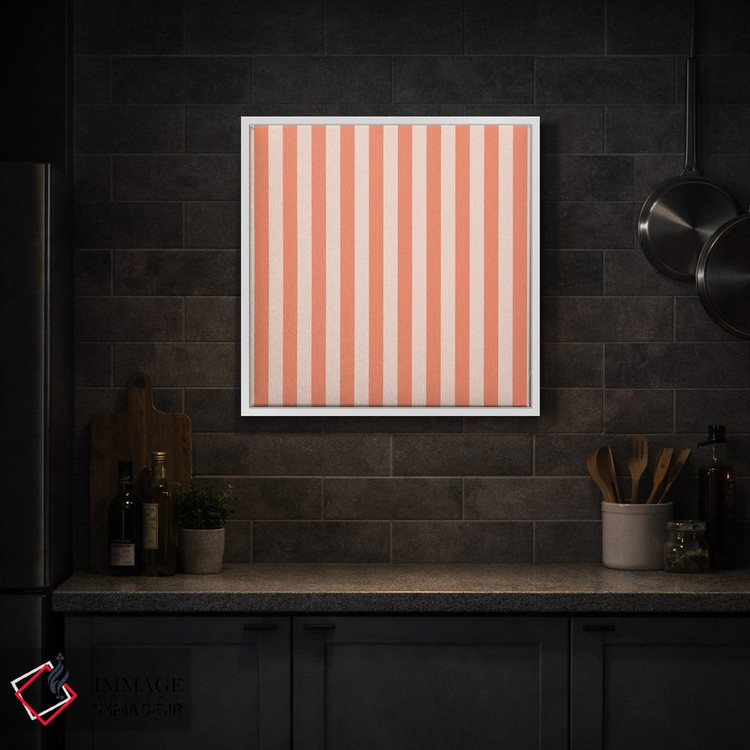 تابلو مینیمال "خطوط نارنجی بچگانه" اثر استودیو هنری میهو - D2W