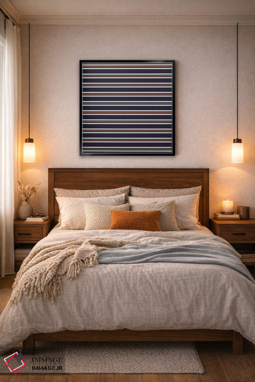 تابلو مینیمال راه راه مینیمال اثر استودیو هنری میهو - D6B