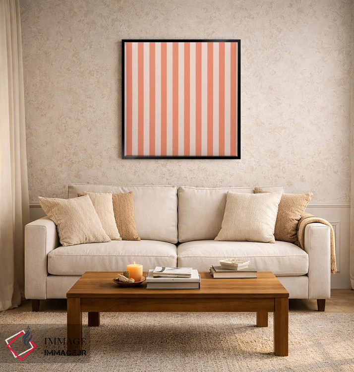 تابلو مینیمال "خطوط نارنجی بچگانه" اثر استودیو هنری میهو - D3B