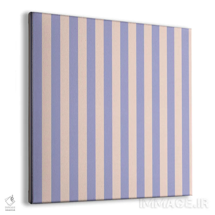 تابلو مینیمال "خطوط پهن بنفش" اثر استودیو هنری میهو - نمای پرسپکتیو محصول