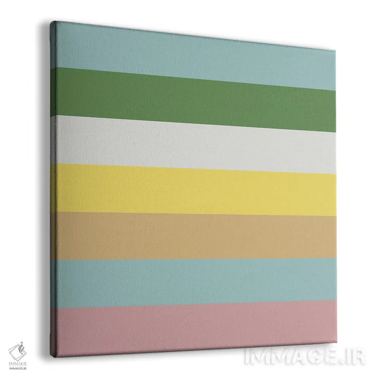 تابلو مدرن "خطوط رنگی شاد" اثر استودیو هنری میهو - نمای پرسپکتیو محصول