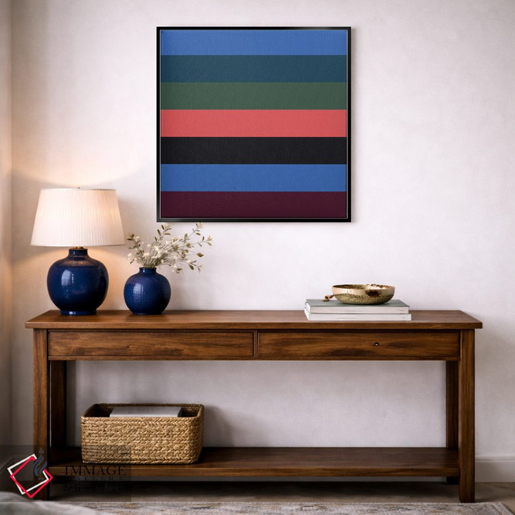 تابلو مدرن "خطوط پهن آبی" اثر استودیو هنری میهو - D2B