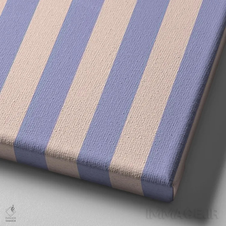 تابلو مینیمال "خطوط پهن بنفش" اثر استودیو هنری میهو - نمای نزدیک بافت بوم