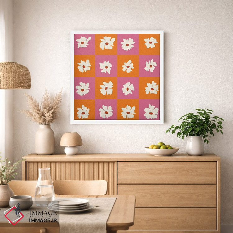 تابلو مدرن "الگوی گلدار گرمسیری" اثر استودیو هنری میهو - D1W