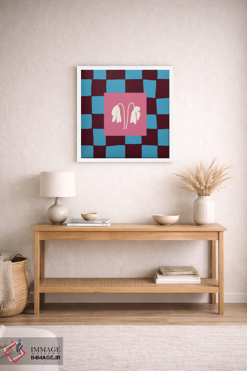 تابلو مدرن "کنار هم در صفحه شطرنجی" اثر استودیو هنری میهو - D2W