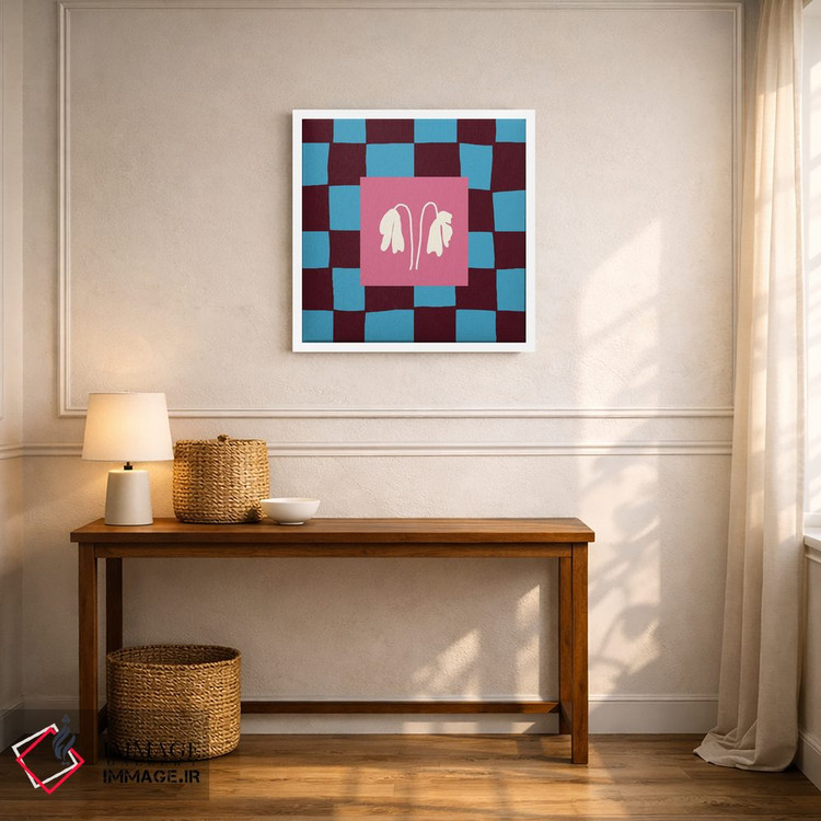 تابلو مدرن "کنار هم در صفحه شطرنجی" اثر استودیو هنری میهو - D4W
