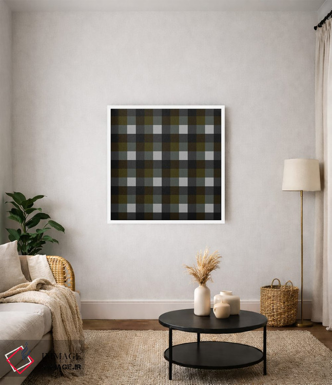 تابلو مدرن پارچه شطرنجی کلاسیک اثر استودیو هنری میهو - D2W