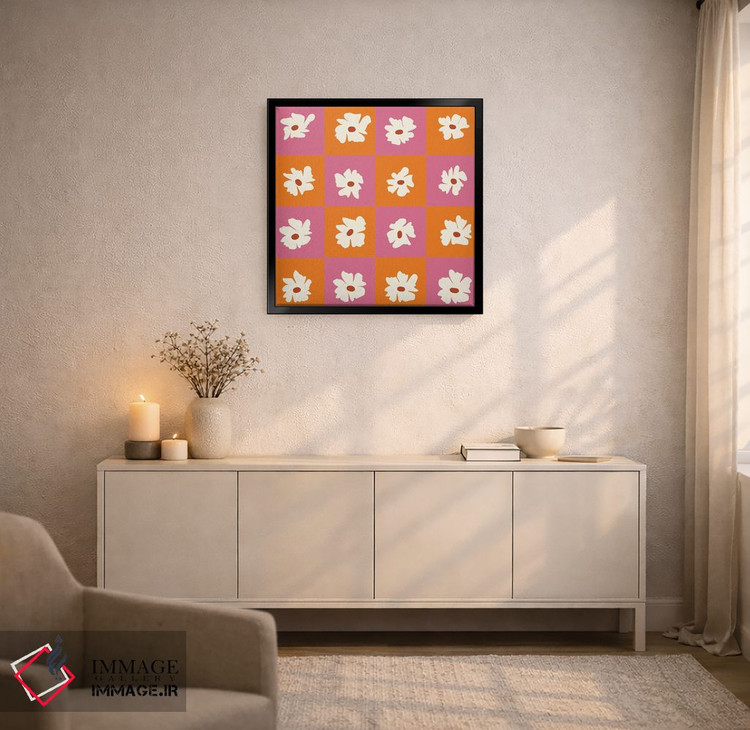تابلو مدرن "الگوی گلدار گرمسیری" اثر استودیو هنری میهو - D4B