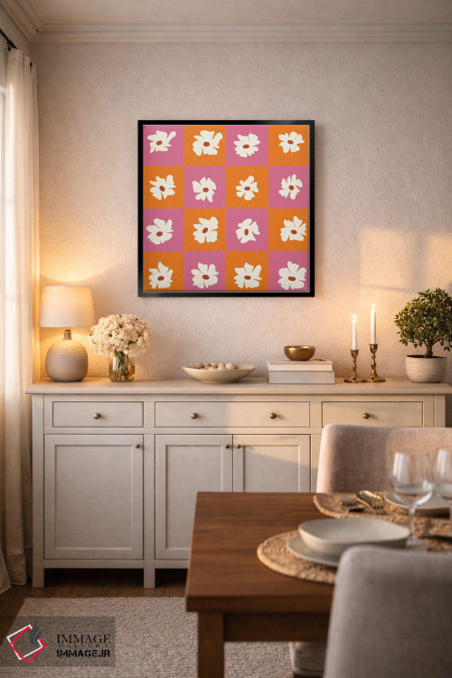 تابلو مدرن "الگوی گلدار گرمسیری" اثر استودیو هنری میهو - D5B