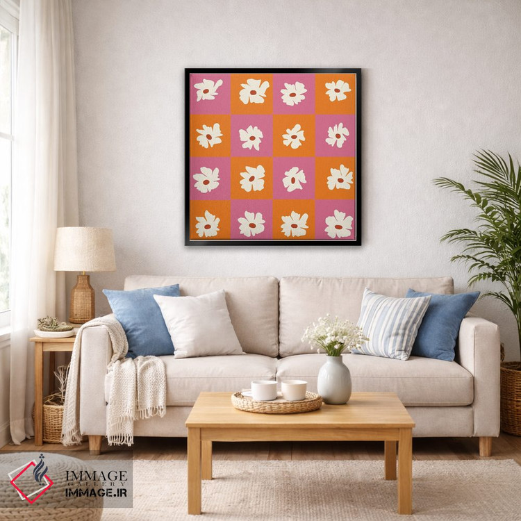 تابلو مدرن "الگوی گلدار گرمسیری" اثر استودیو هنری میهو - D6B