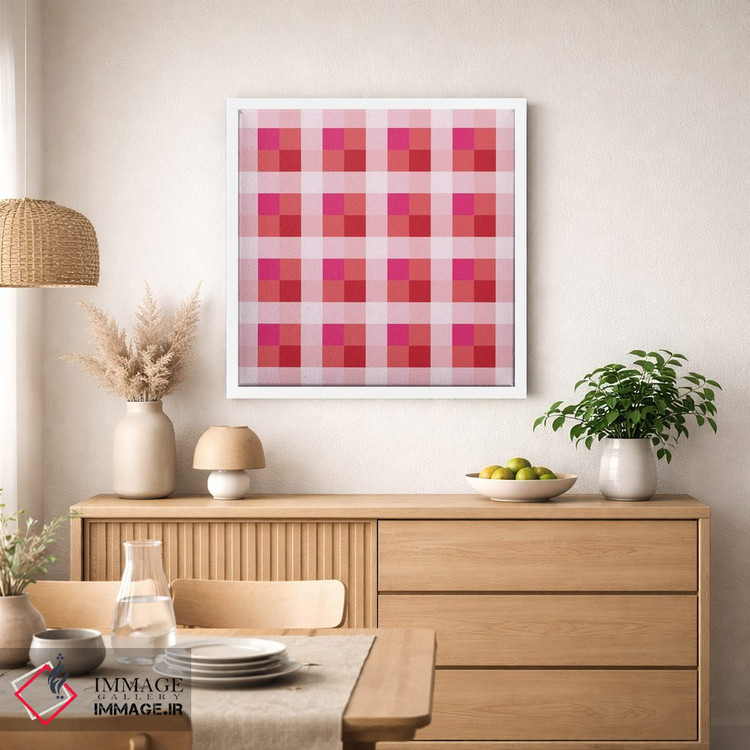 تابلو مدرن "توهم رنگی هندسی" اثر استودیو هنری میهو - D1W