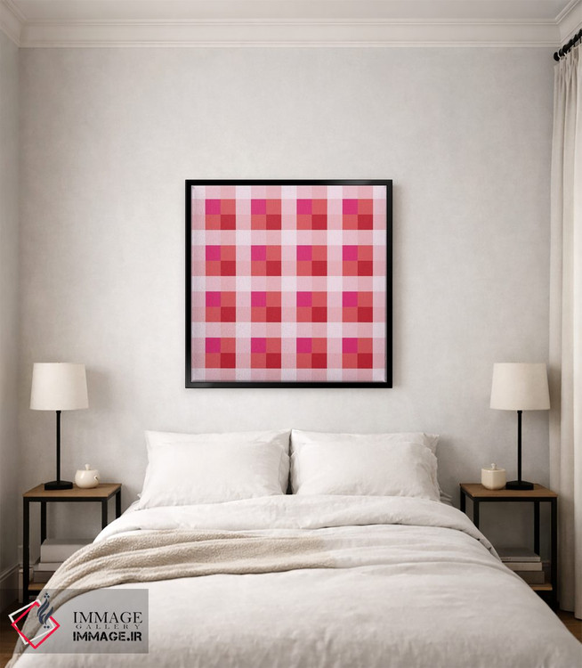 تابلو مدرن "توهم رنگی هندسی" اثر استودیو هنری میهو - D3B