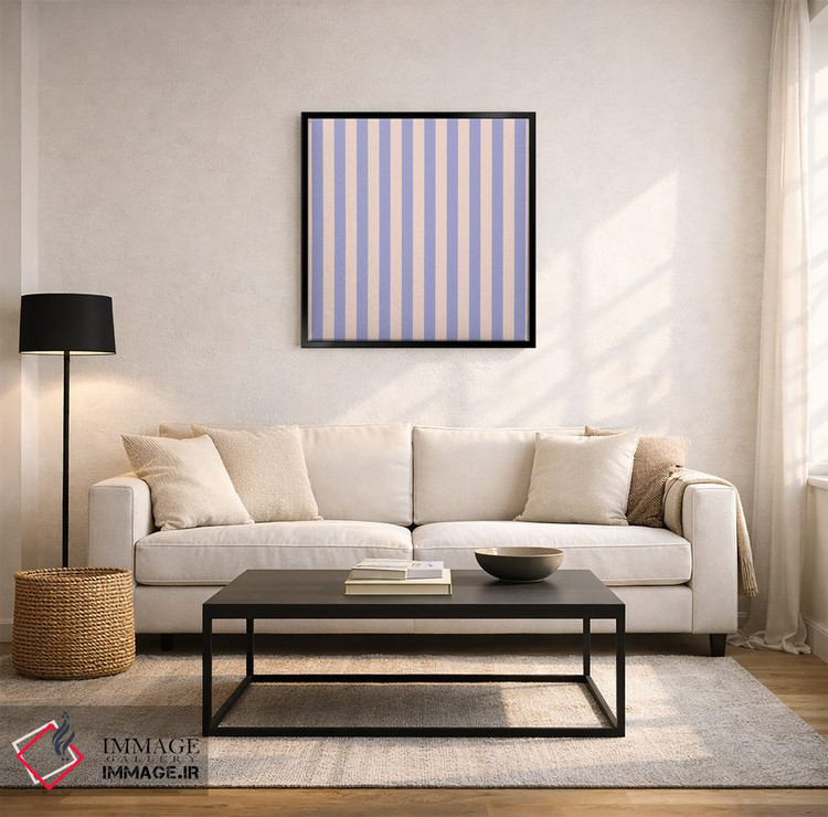 تابلو مینیمال "خطوط پهن بنفش" اثر استودیو هنری میهو - D2B