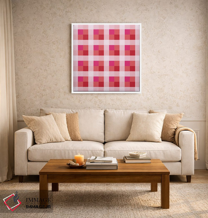 تابلو مدرن "توهم رنگی هندسی" اثر استودیو هنری میهو - D4W