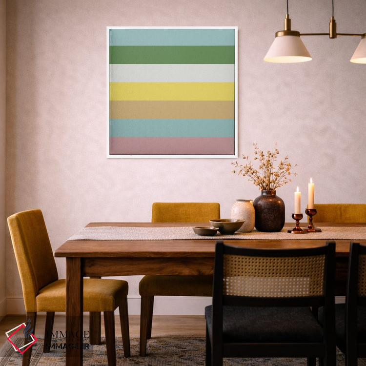 تابلو مدرن "خطوط رنگی شاد" اثر استودیو هنری میهو - D4W