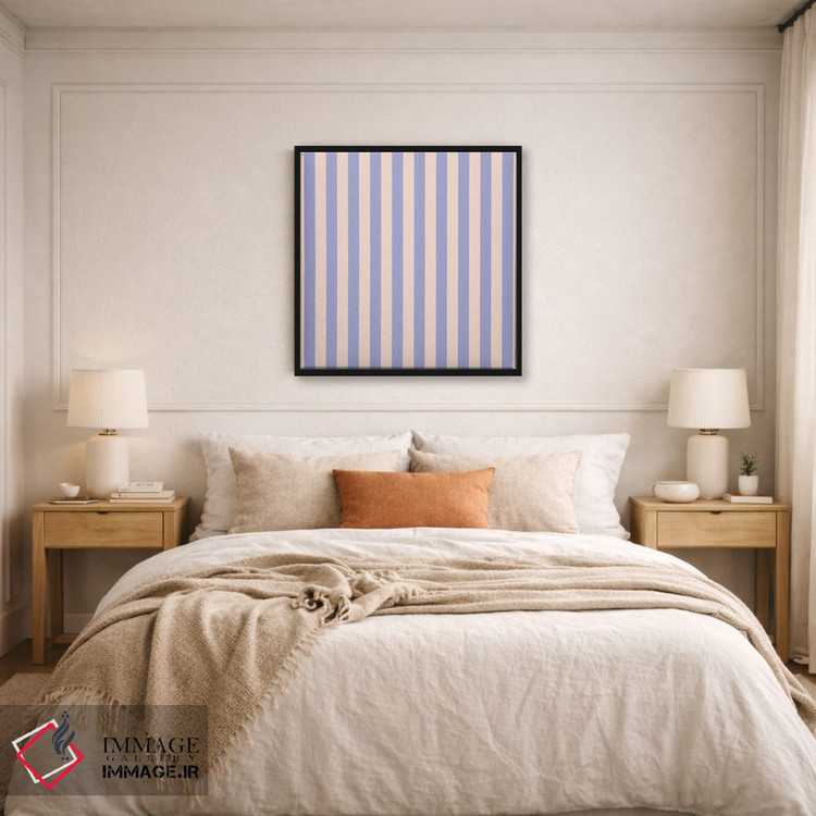 تابلو مینیمال "خطوط پهن بنفش" اثر استودیو هنری میهو - D6B