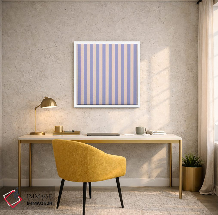 تابلو مینیمال "خطوط پهن بنفش" اثر استودیو هنری میهو - D5W