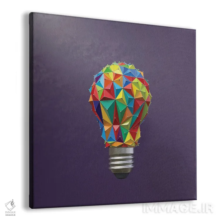 تابلو دکوراتیو لامپ خلاقانه اثر مایک کیف - نمای پرسپکتیو محصول