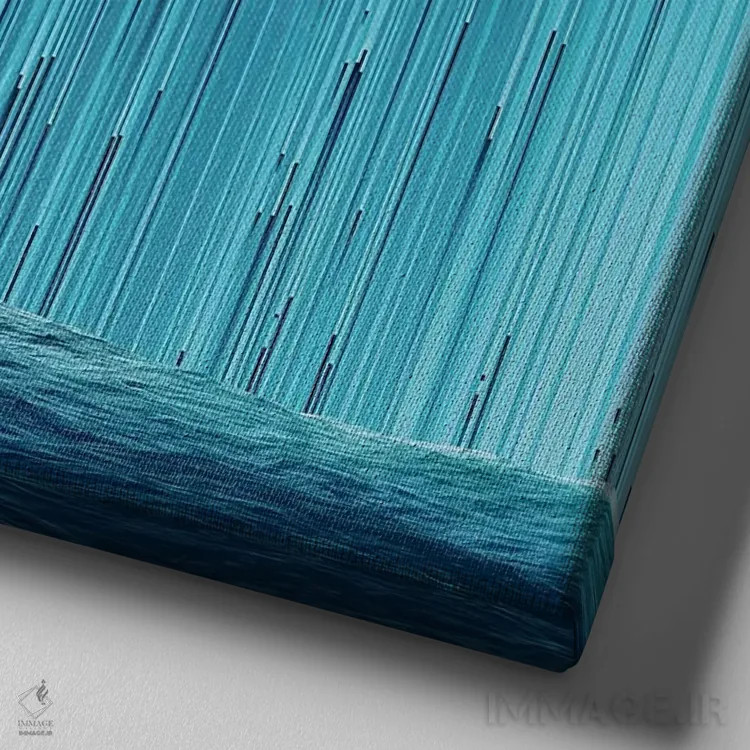 تابلو دکوراتیو فیل و سگ به بارش شهابی نگاه می کنند اثر مایک کیف - نمای نزدیک بافت بوم