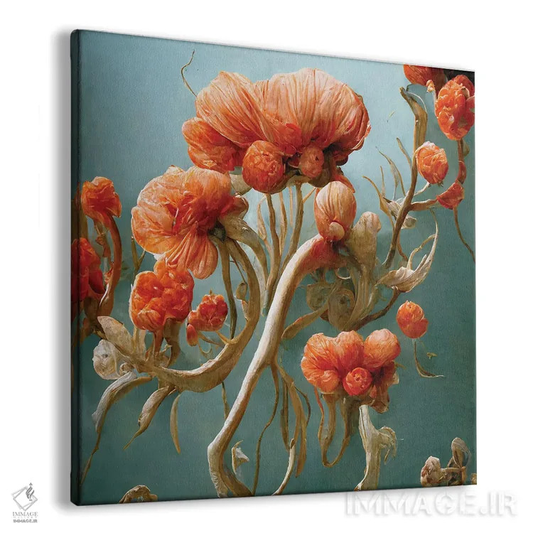 تابلو دکوراتیو گل های قرمز شگفت انگیز ۲ اثر مایک کیف - نمای پرسپکتیو محصول