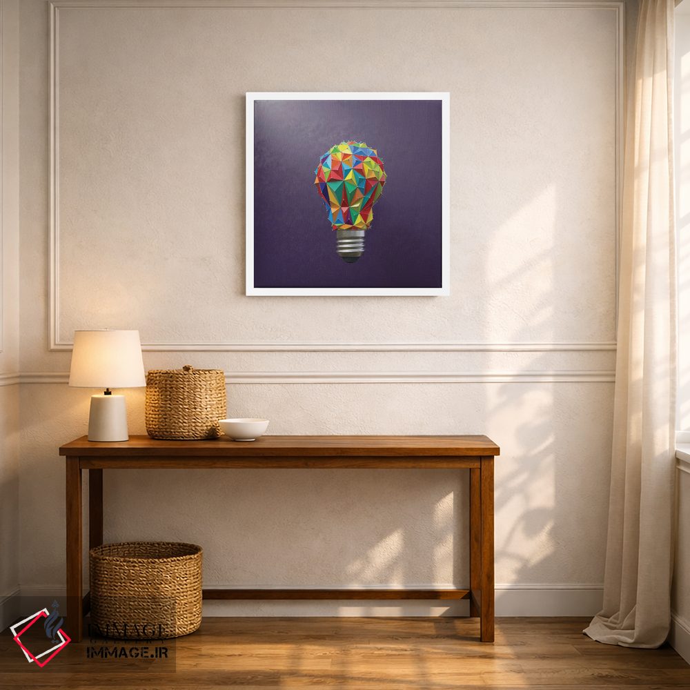 تابلو دکوراتیو لامپ خلاقانه اثر مایک کیف - D5W