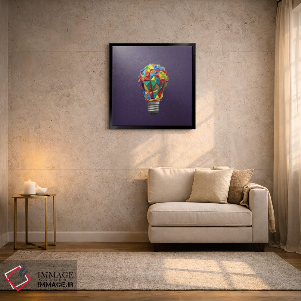 تابلو دکوراتیو لامپ خلاقانه اثر مایک کیف - D3B