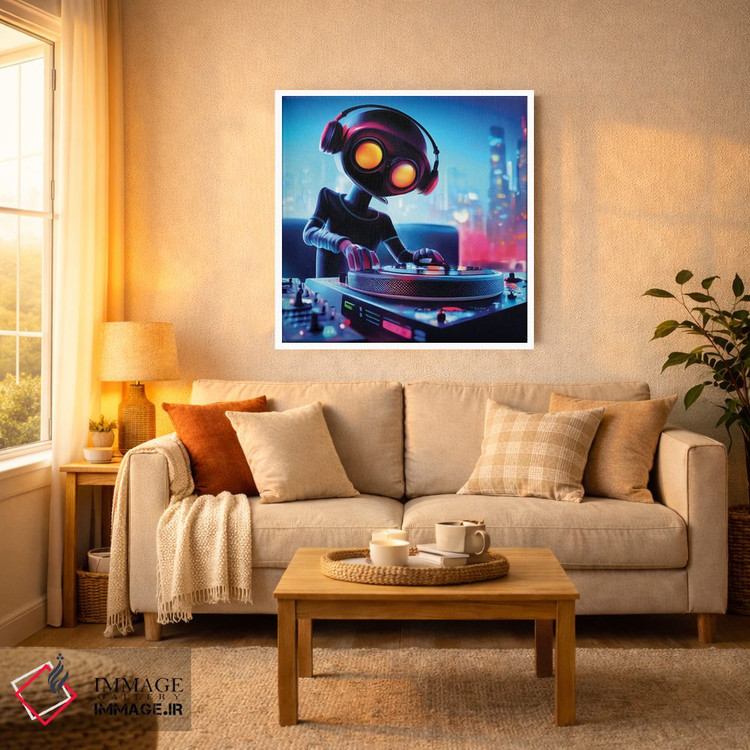 تابلو دکوراتیو دی جی ربات اثر مایک کیف - D2W