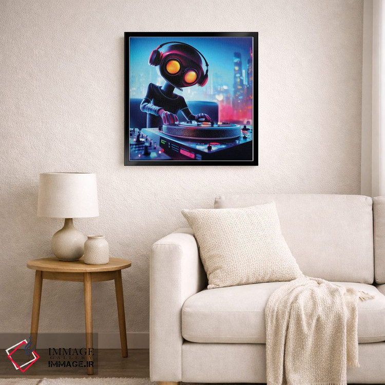 تابلو دکوراتیو دی جی ربات اثر مایک کیف - D6B