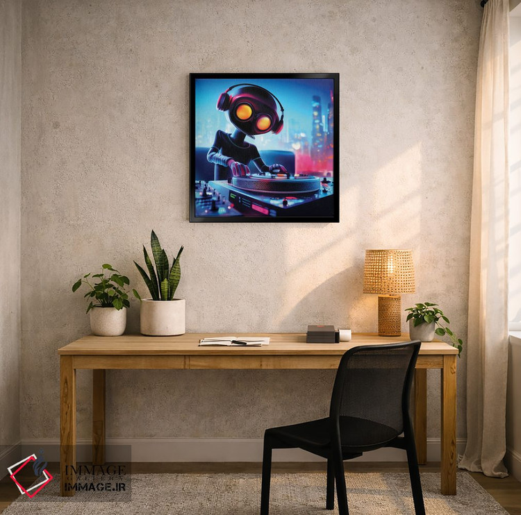 تابلو دکوراتیو دی جی ربات اثر مایک کیف - D5B