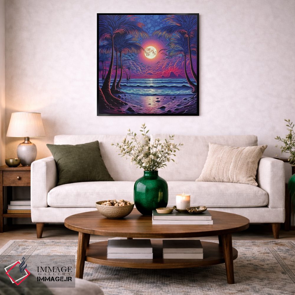 تابلو دکوراتیو ساحل دریایی فانتزی اثر مایک کیف - D3B