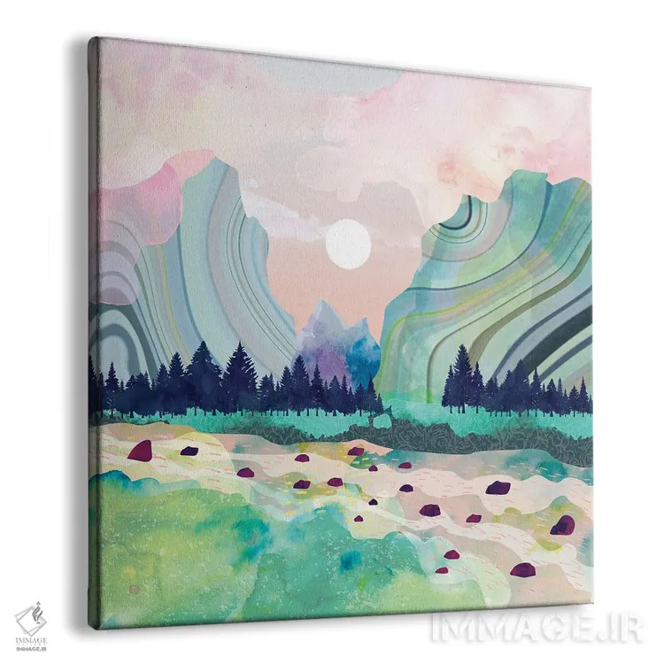 تابلو دکوراتیو آرامش آب اثر میا چارو - نمای پرسپکتیو محصول