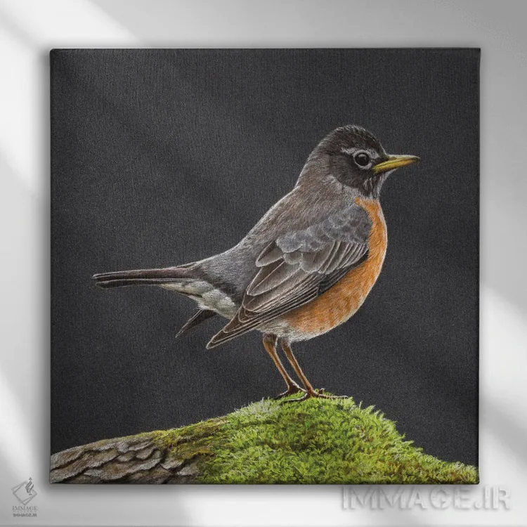 تابلو دکوراتیو روبین آمریکایی اثر میخائیل ودرنیکوف - نمای روبهرو روی دیوار