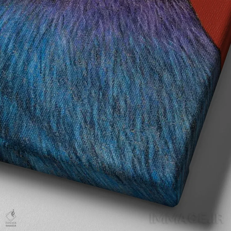 تابلو دکوراتیو اوفونیا شکم نارنجی اثر میخائیل ودرنیکوف - نمای نزدیک بافت بوم