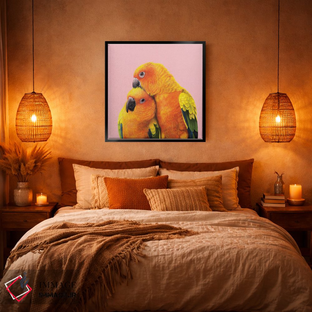 تابلو دکوراتیو طوطی خورشیدی اثر میخائیل ودرنیکوف - D6B