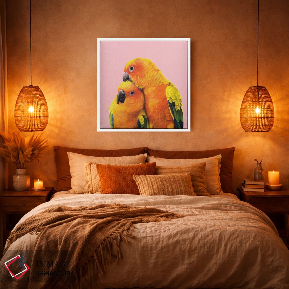 تابلو دکوراتیو طوطی خورشیدی اثر میخائیل ودرنیکوف - D5W