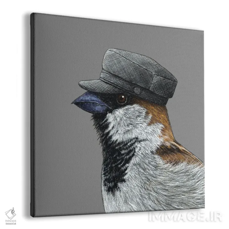 تابلو دکوراتیو گنجشک درختی ۱۰ اثر میخائیل ودرنیکوف - نمای پرسپکتیو محصول