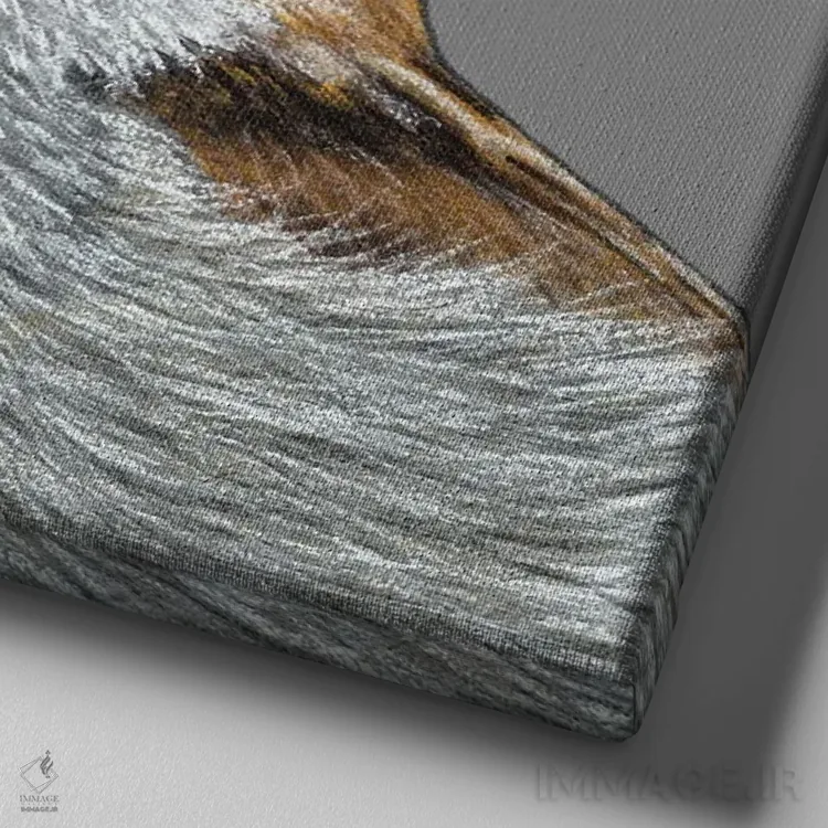 تابلو دکوراتیو گنجشک درختی ۱۰ اثر میخائیل ودرنیکوف - نمای نزدیک بافت بوم