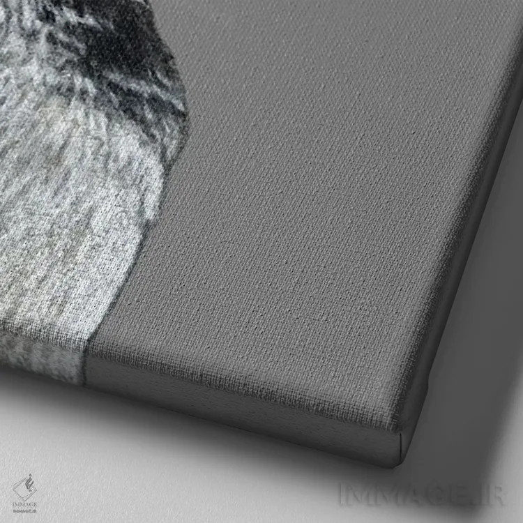 تابلو دکوراتیو گنجشک درختی ۱۱ اثر میخائیل ودرنیکوف - نمای نزدیک بافت بوم