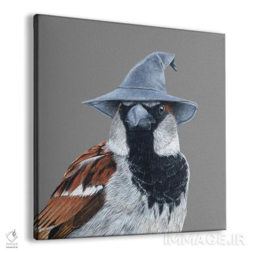 تابلو دکوراتیو گنجشک خانگی ۲ اثر میخائیل ودرنیکوف - نمای پرسپکتیو محصول