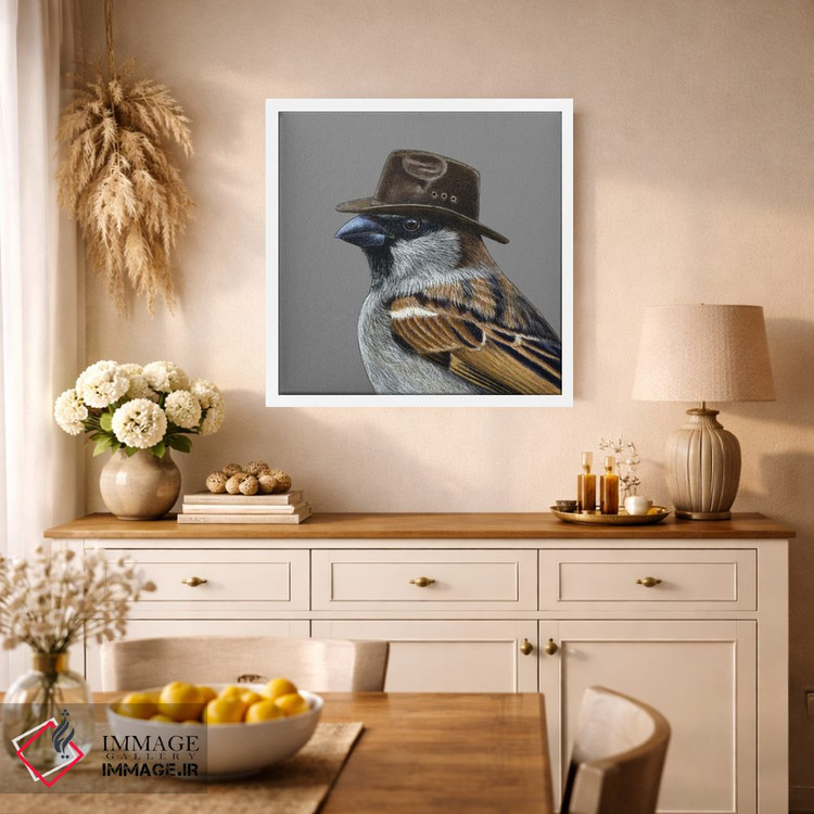 تابلو دکوراتیو گنجشک درختی ۸ اثر میخائیل ودرنیکوف - D1W