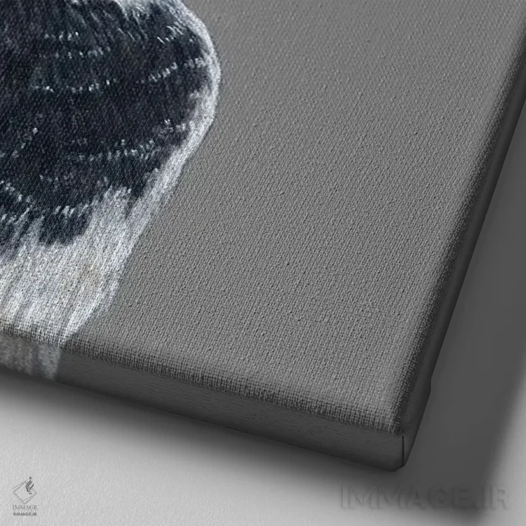 تابلو دکوراتیو گنجشک خانگی ۲ اثر میخائیل ودرنیکوف - نمای نزدیک بافت بوم